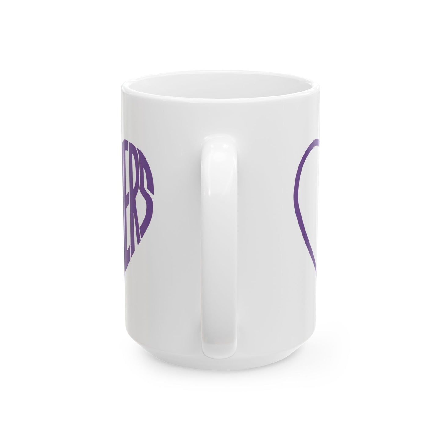 Her Lavender Heart Ceramic Mug Coffee Cup (11oz & 15oz)- Gift for Him or Her