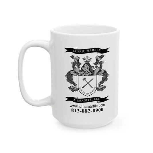 Lufriu Marble & Granite Ceramic Mug – Logo Coffee Cup (11oz/15oz)