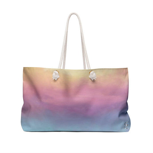 Golden Hour Travel Tote Bag - Sunset Ombre Canvas Tote, Spacious Everyday Carryall