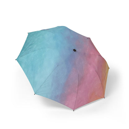 Sunrise Pastel Gradient - Compact Semi-Automatic Foldable Rain Umbrella or Sun Umbrella