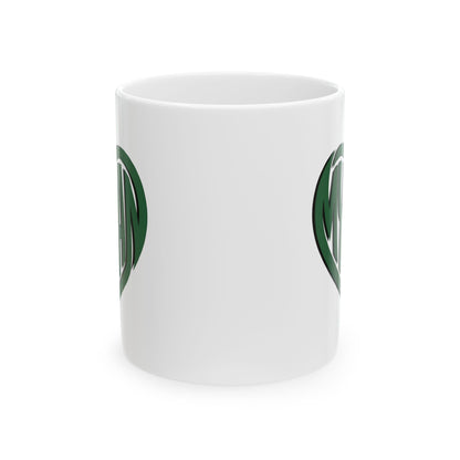 My Man Green Heart Mug - Coffee Cup (11oz, 15oz)