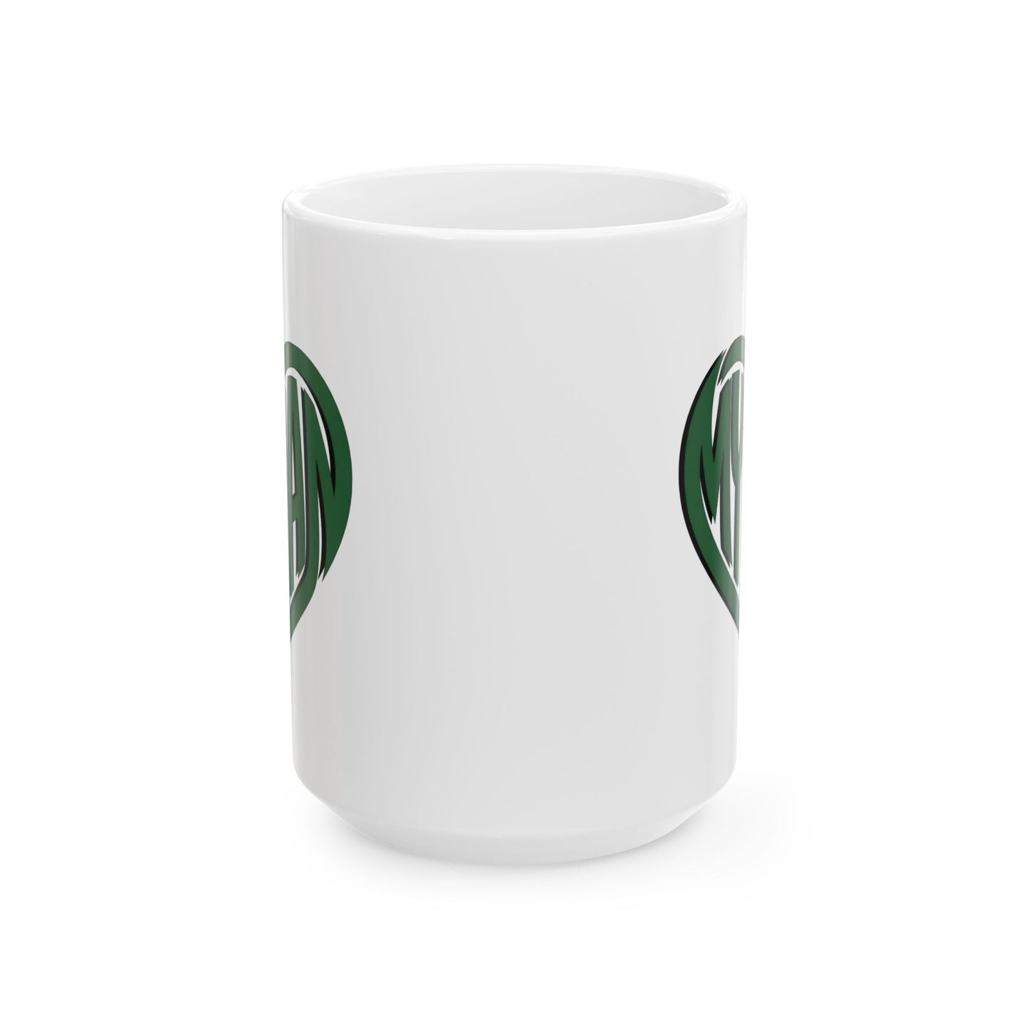 My Man Green Heart Mug - Coffee Cup (11oz, 15oz)