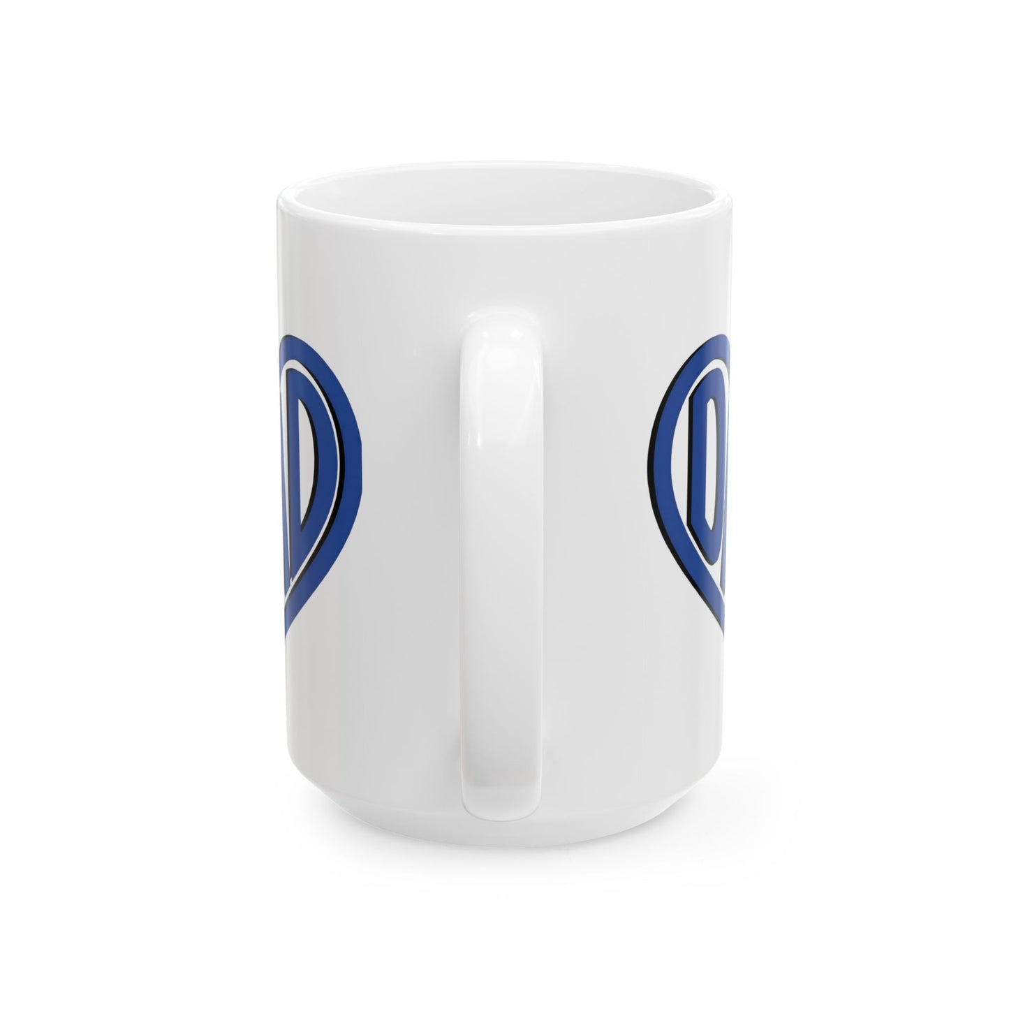 Dad Blue Heart Mug - Coffee Cup (11oz, 15oz)