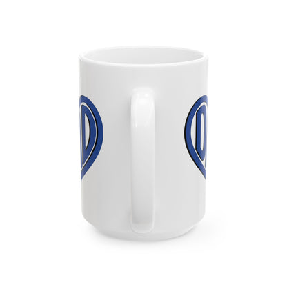 Dad Blue Heart Mug - Coffee Cup (11oz, 15oz)