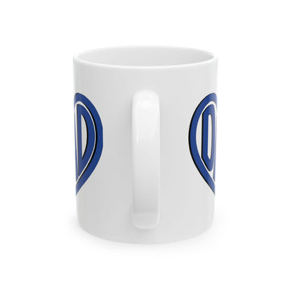 Dad Blue Heart Mug - Coffee Cup (11oz, 15oz)