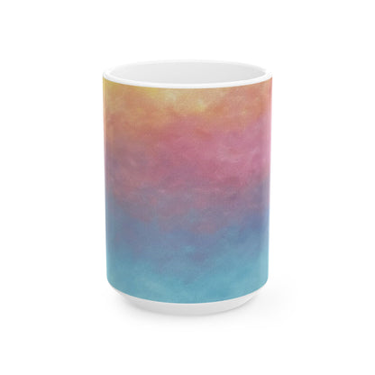 Sunrise Gradient Coffee Mug – Vibrant Multi-Color Ceramic Cup for Cozy Mornings (11oz & 15oz)