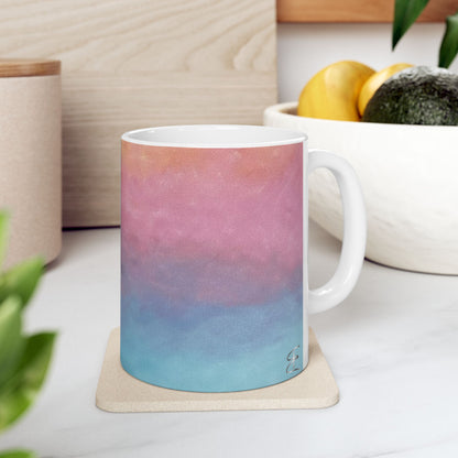 Sunrise Gradient Coffee Mug – Vibrant Multi-Color Ceramic Cup for Cozy Mornings (11oz & 15oz)