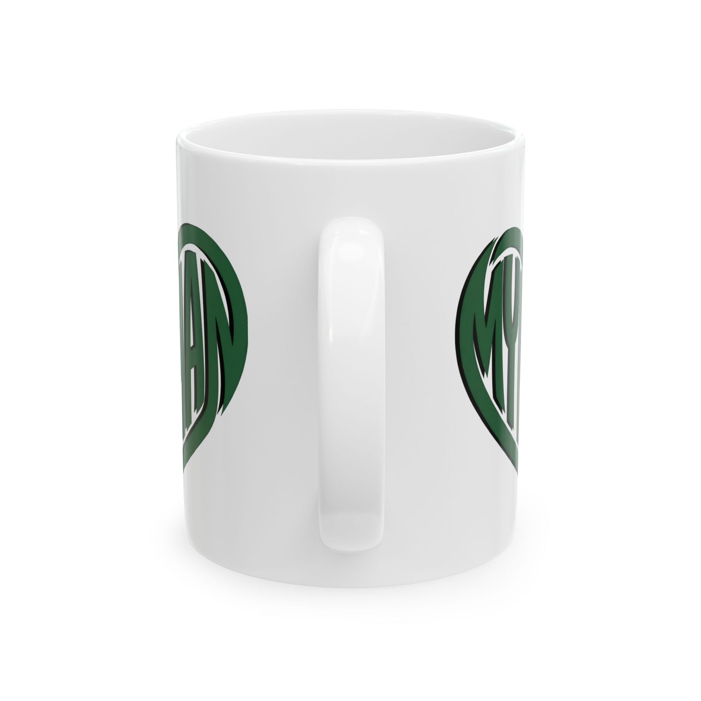 My Man Green Heart Mug - Coffee Cup (11oz, 15oz)