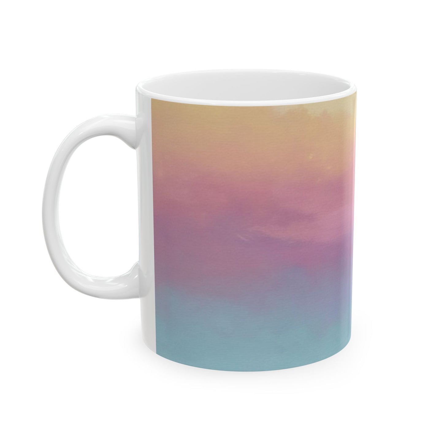 Sunset Gradient Ceramic Mug – (11oz & 15oz) Coffee & Tea Cup, Warm Ombre Evening Sky Design