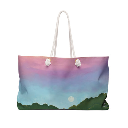 Golden Hour Travel Tote Bag - Sunset Ombre Canvas Tote, Spacious Everyday Carryall