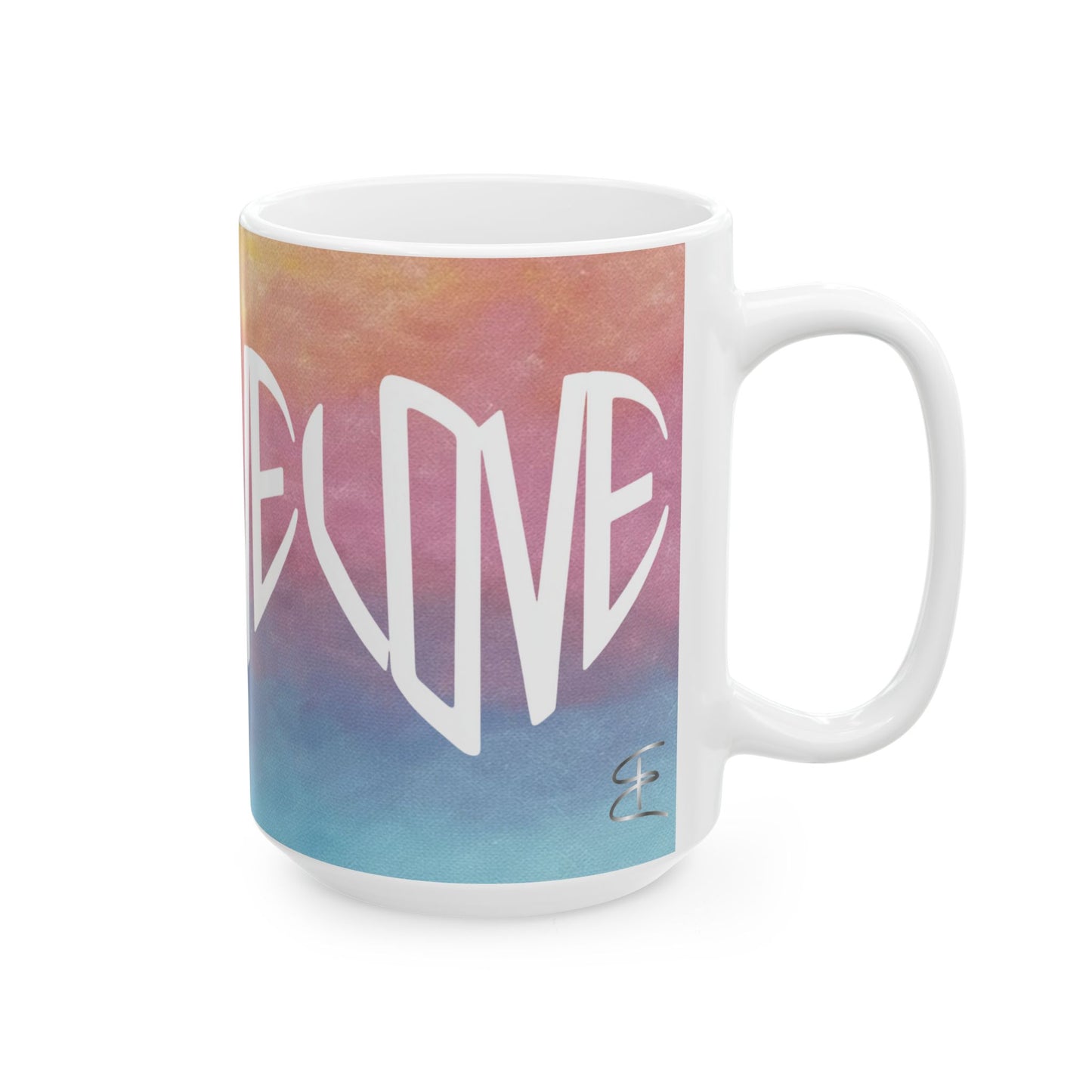 Positive Vibes Gradient Coffee Mug - 11oz & 15oz Ceramic Coffee Cup, Motivational Aesthetic Mug, Unique Gift Idea