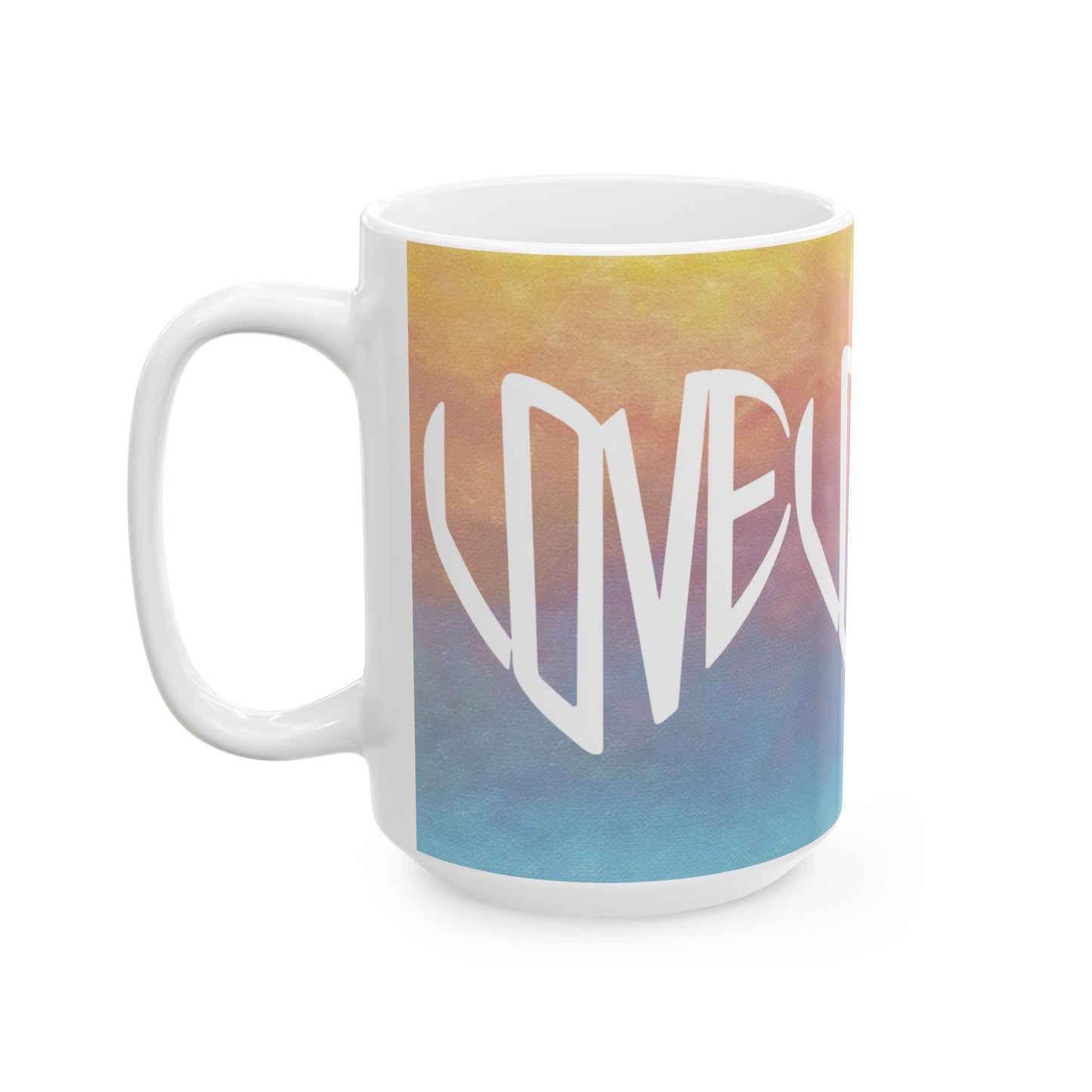 Positive Vibes Gradient Coffee Mug - 11oz & 15oz Ceramic Coffee Cup, Motivational Aesthetic Mug, Unique Gift Idea