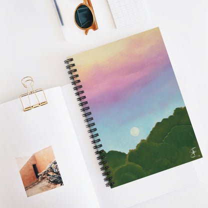 Golden Hour Spiral Notebook — Ruled Journal for Notes & Sketches
