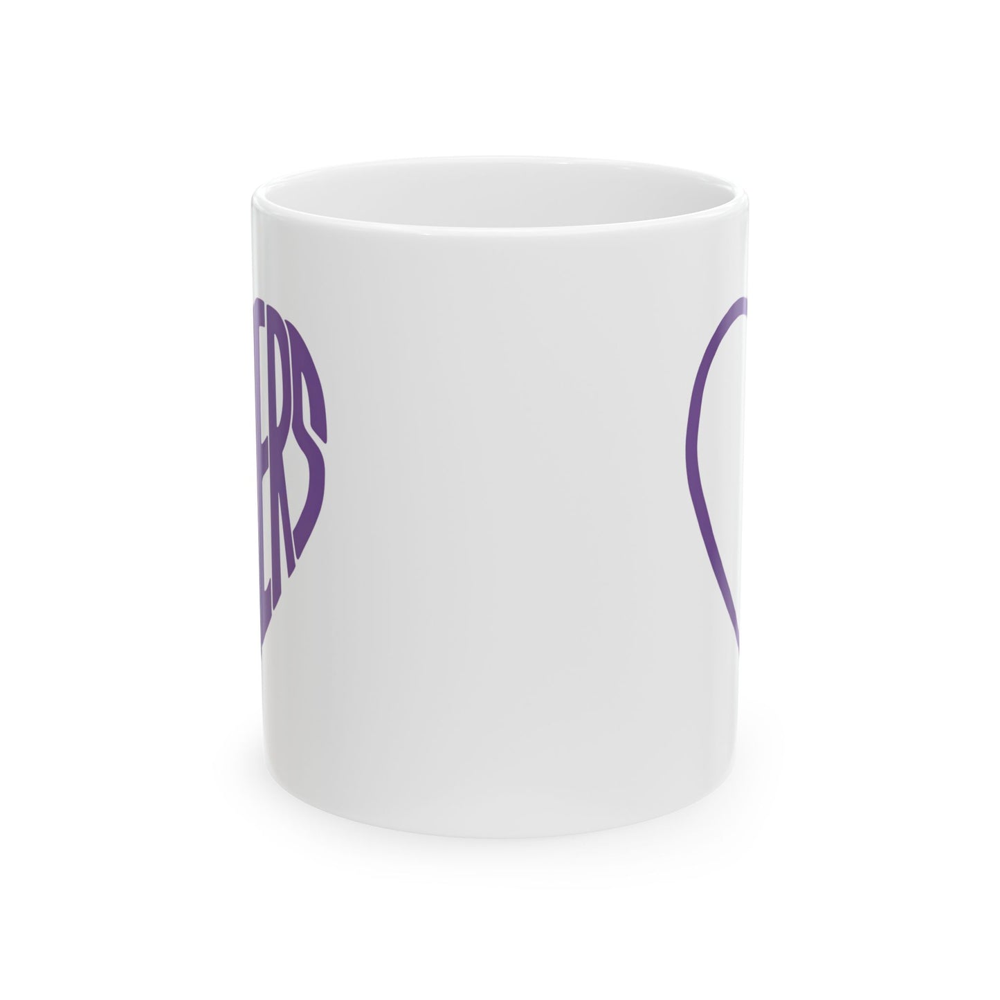 Her Lavender Heart Ceramic Mug Coffee Cup (11oz & 15oz)- Gift for Him or Her