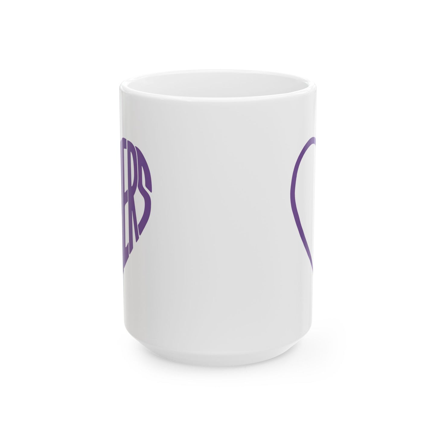 Her Lavender Heart Ceramic Mug Coffee Cup (11oz & 15oz)- Gift for Him or Her