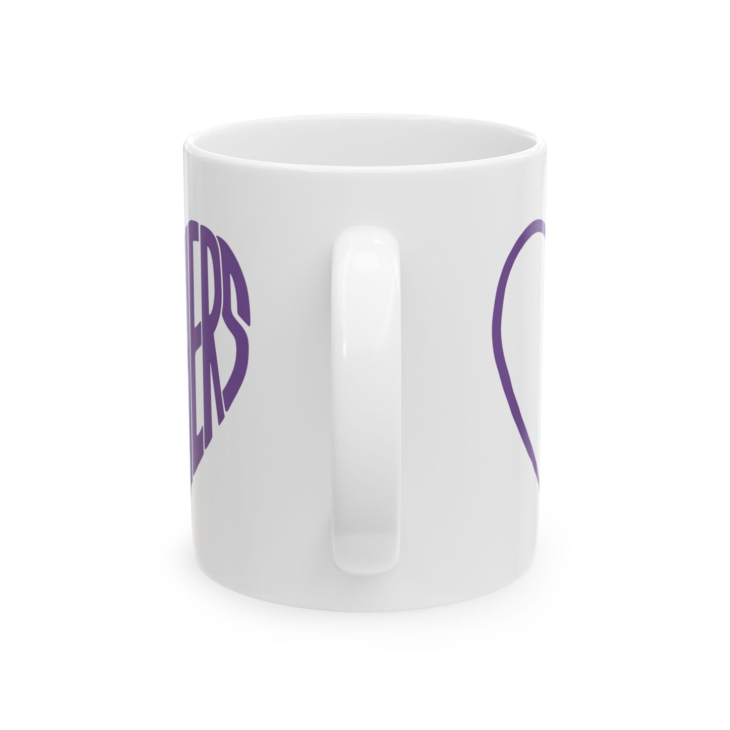 Her Lavender Heart Ceramic Mug Coffee Cup (11oz & 15oz)- Gift for Him or Her