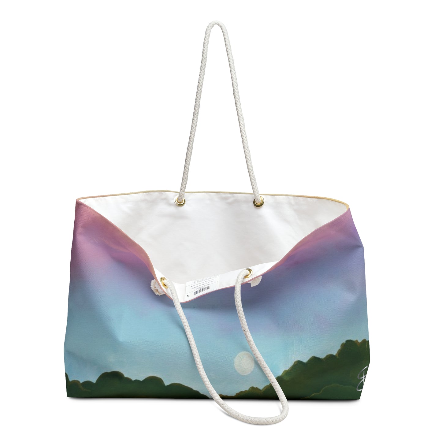 Golden Hour Travel Tote Bag - Sunset Ombre Canvas Tote, Spacious Everyday Carryall