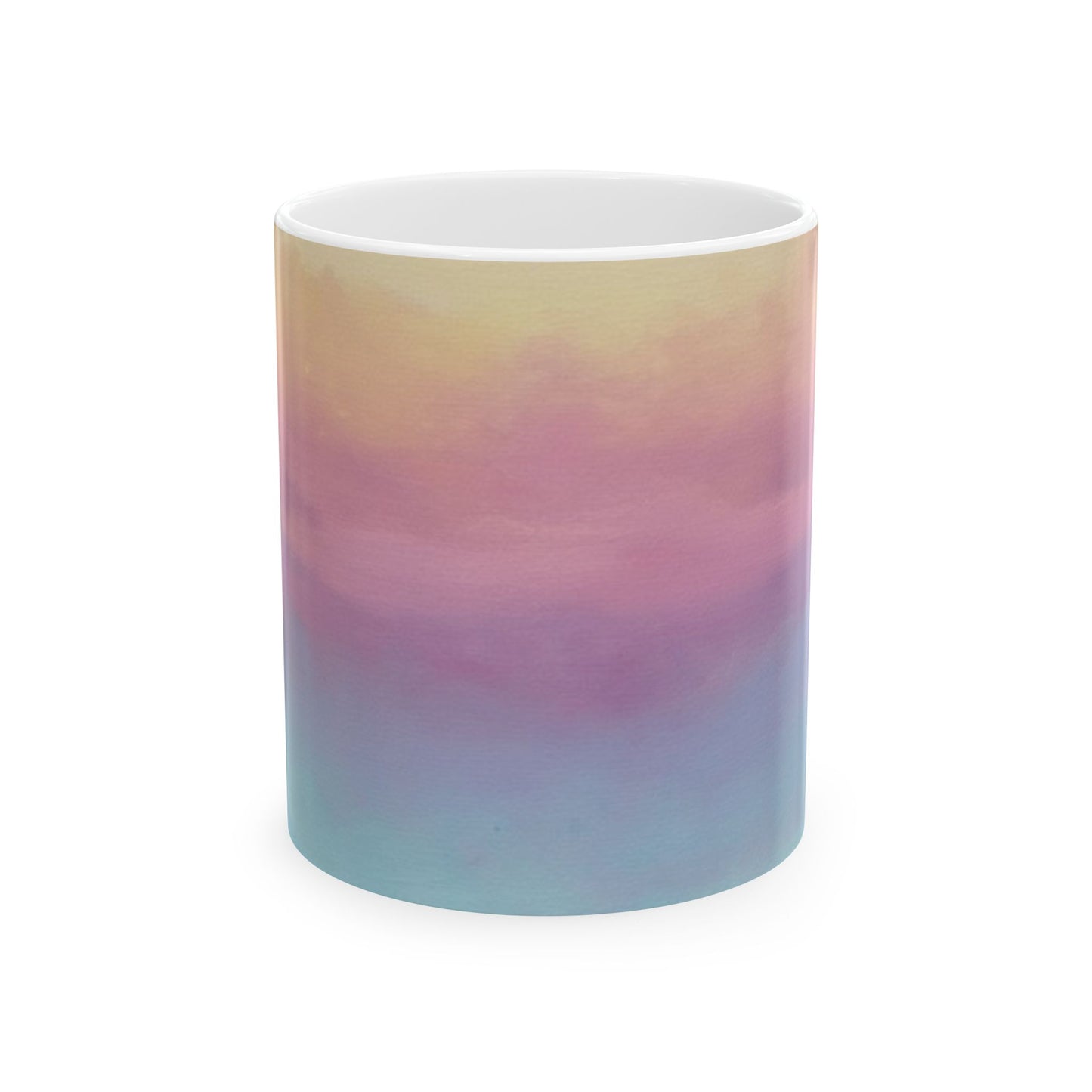 Sunset Gradient Ceramic Mug – (11oz & 15oz) Coffee & Tea Cup, Warm Ombre Evening Sky Design