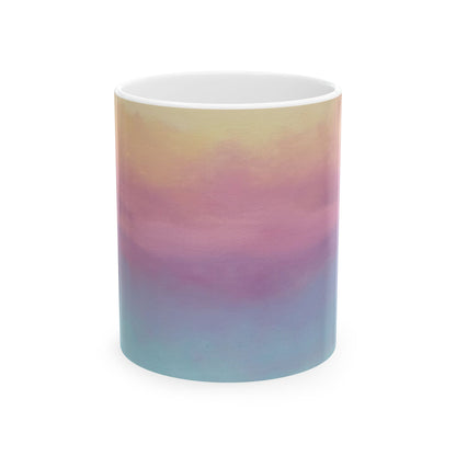 Sunset Gradient Ceramic Mug – (11oz & 15oz) Coffee & Tea Cup, Warm Ombre Evening Sky Design