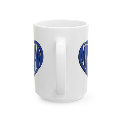 My Man Blue Heart Mug - Coffee Cup (11oz, 15oz)