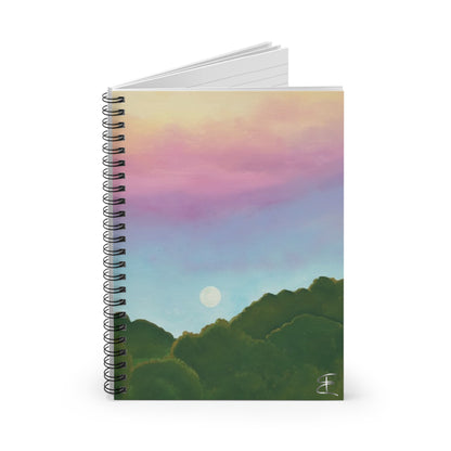 Golden Hour Spiral Notebook — Ruled Journal for Notes & Sketches