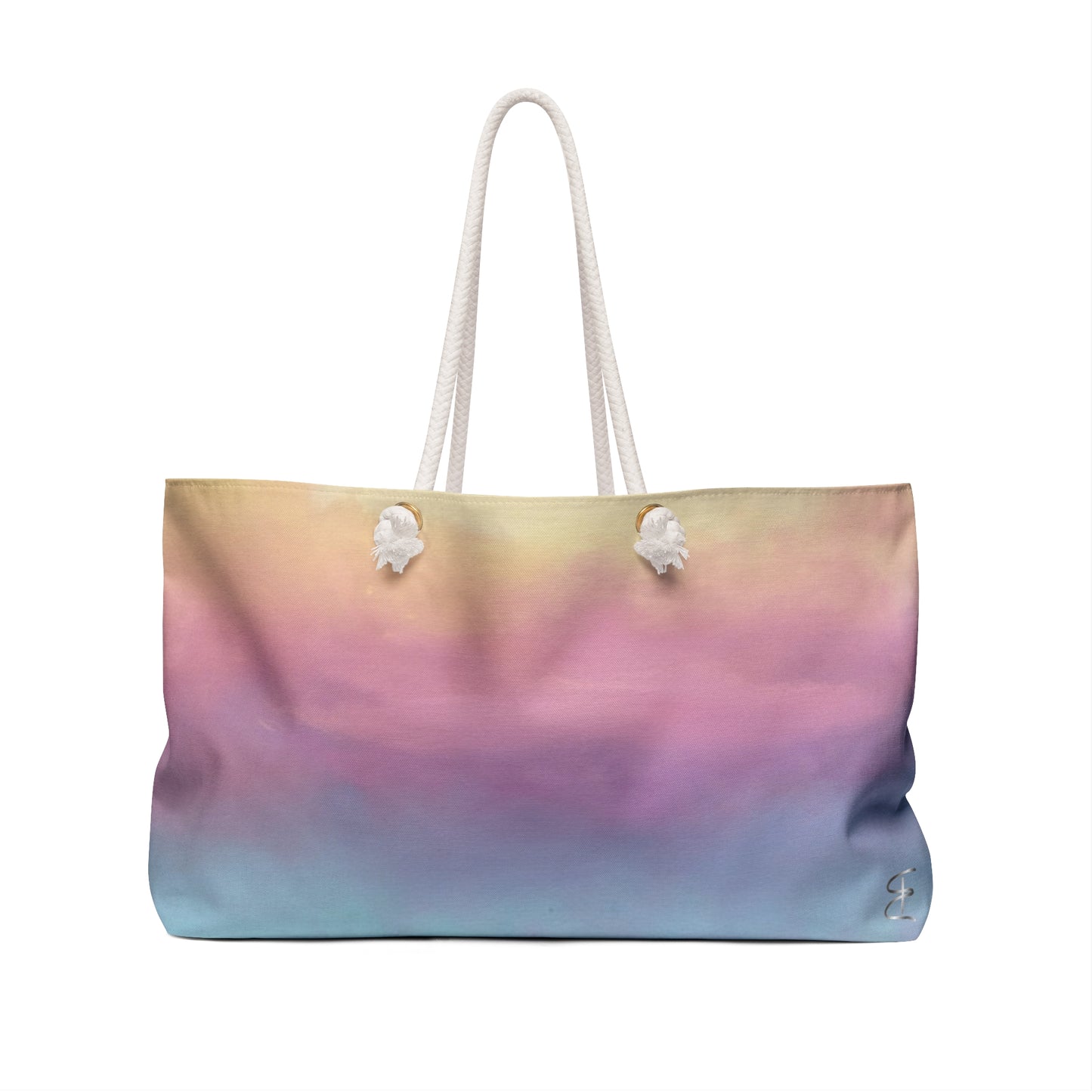 Golden Hour Travel Tote Bag - Sunset Ombre Canvas Tote, Spacious Everyday Carryall