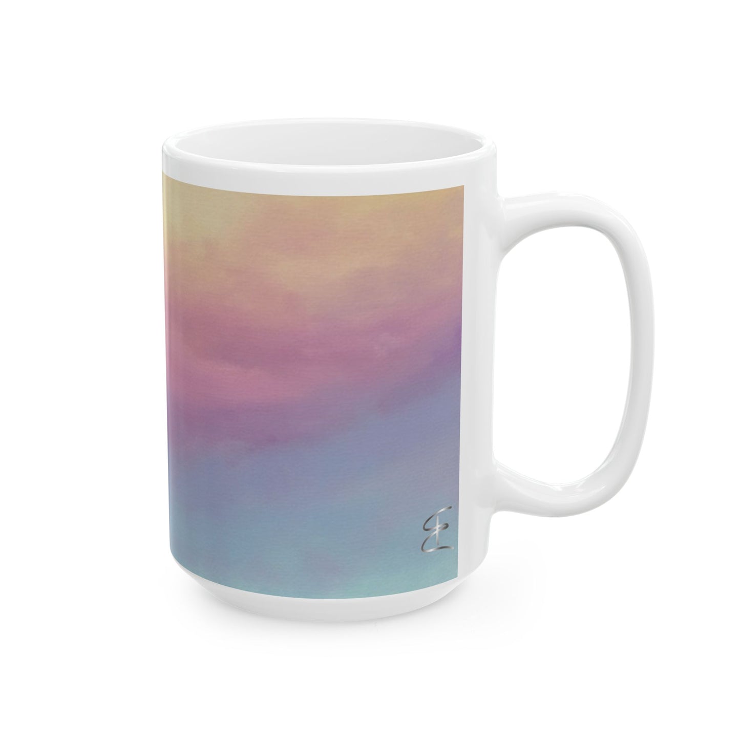 Sunset Gradient Ceramic Mug – (11oz & 15oz) Coffee & Tea Cup, Warm Ombre Evening Sky Design