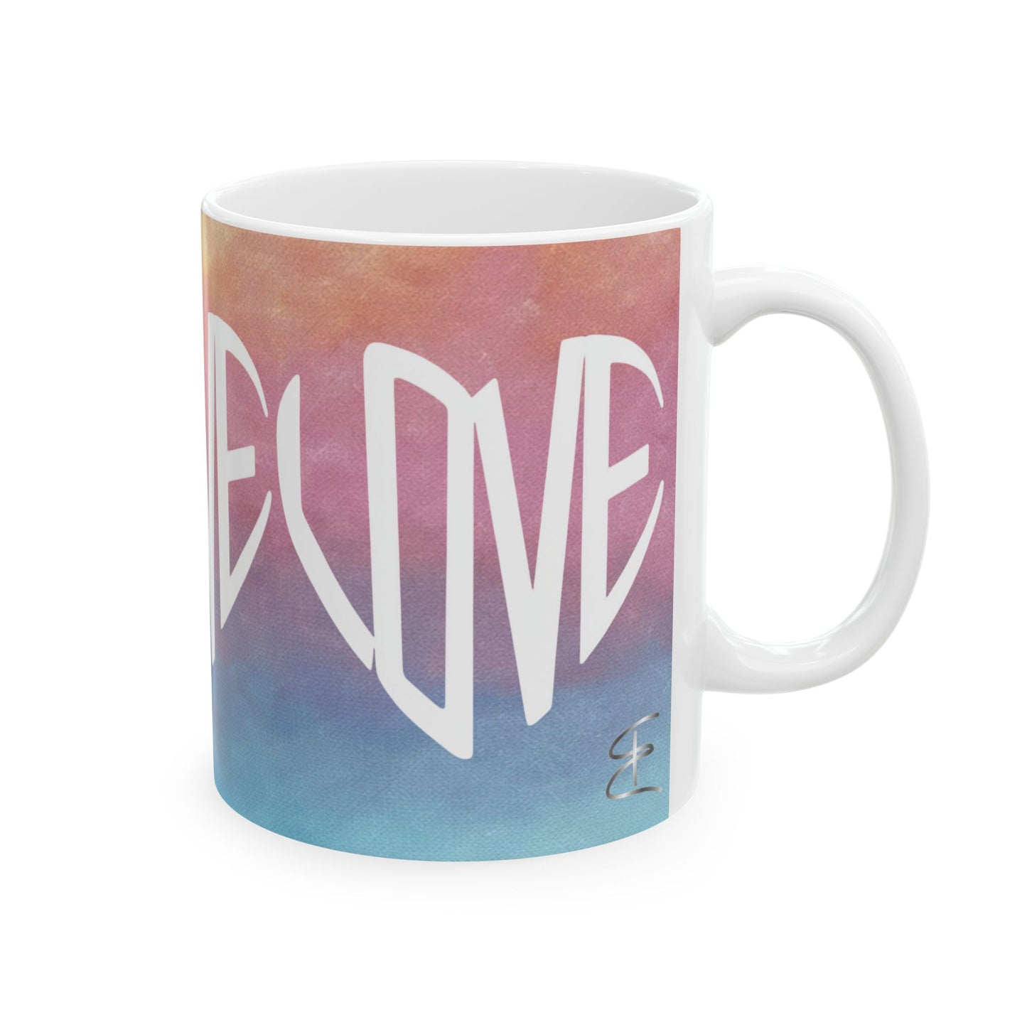 Positive Vibes Gradient Coffee Mug - 11oz & 15oz Ceramic Coffee Cup, Motivational Aesthetic Mug, Unique Gift Idea