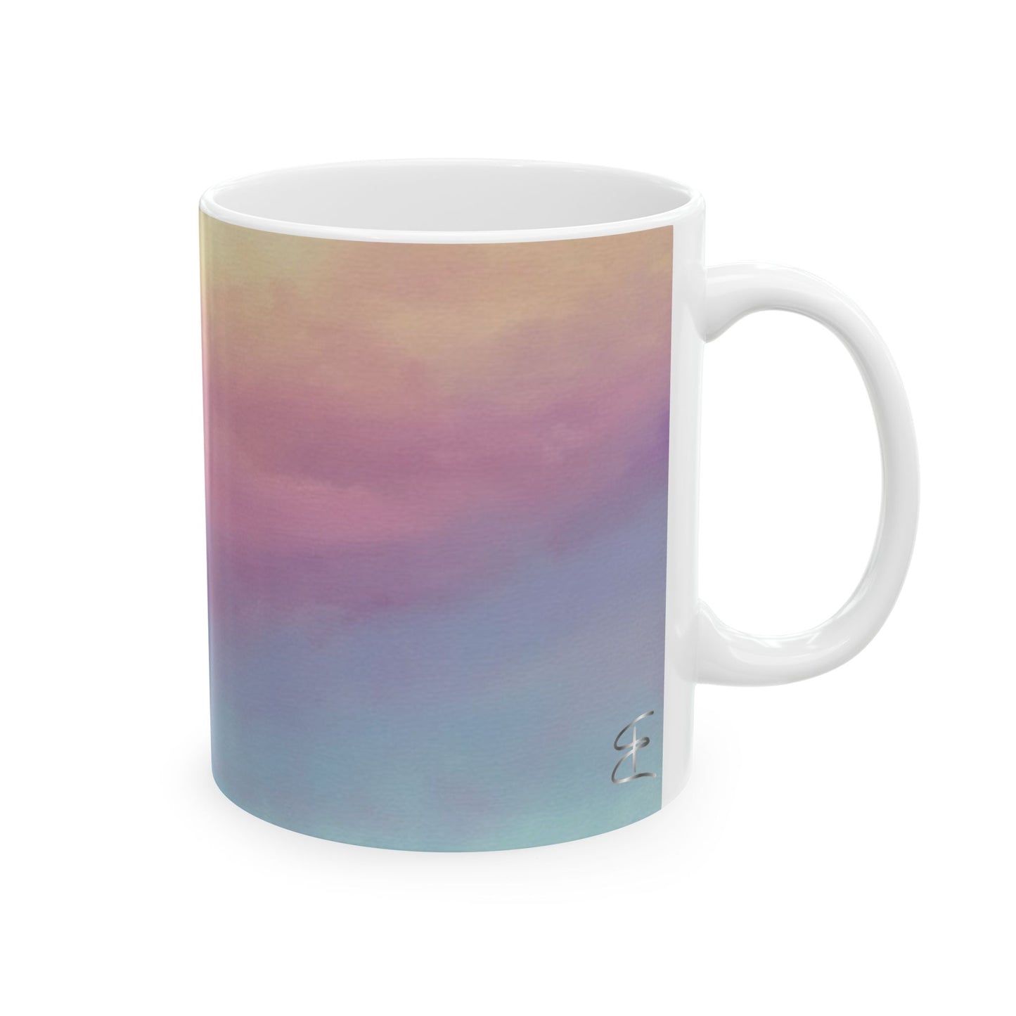 Sunset Gradient Ceramic Mug – (11oz & 15oz) Coffee & Tea Cup, Warm Ombre Evening Sky Design