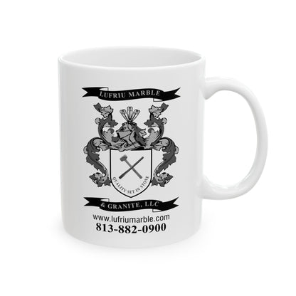 Lufriu Marble & Granite Ceramic Mug – Logo Coffee Cup (11oz/15oz)