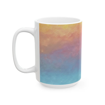 Sunrise Gradient Coffee Mug – Vibrant Multi-Color Ceramic Cup for Cozy Mornings (11oz & 15oz)