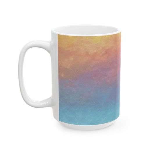 Sunrise Gradient Coffee Mug – Vibrant Multi-Color Ceramic Cup for Cozy Mornings (11oz & 15oz)