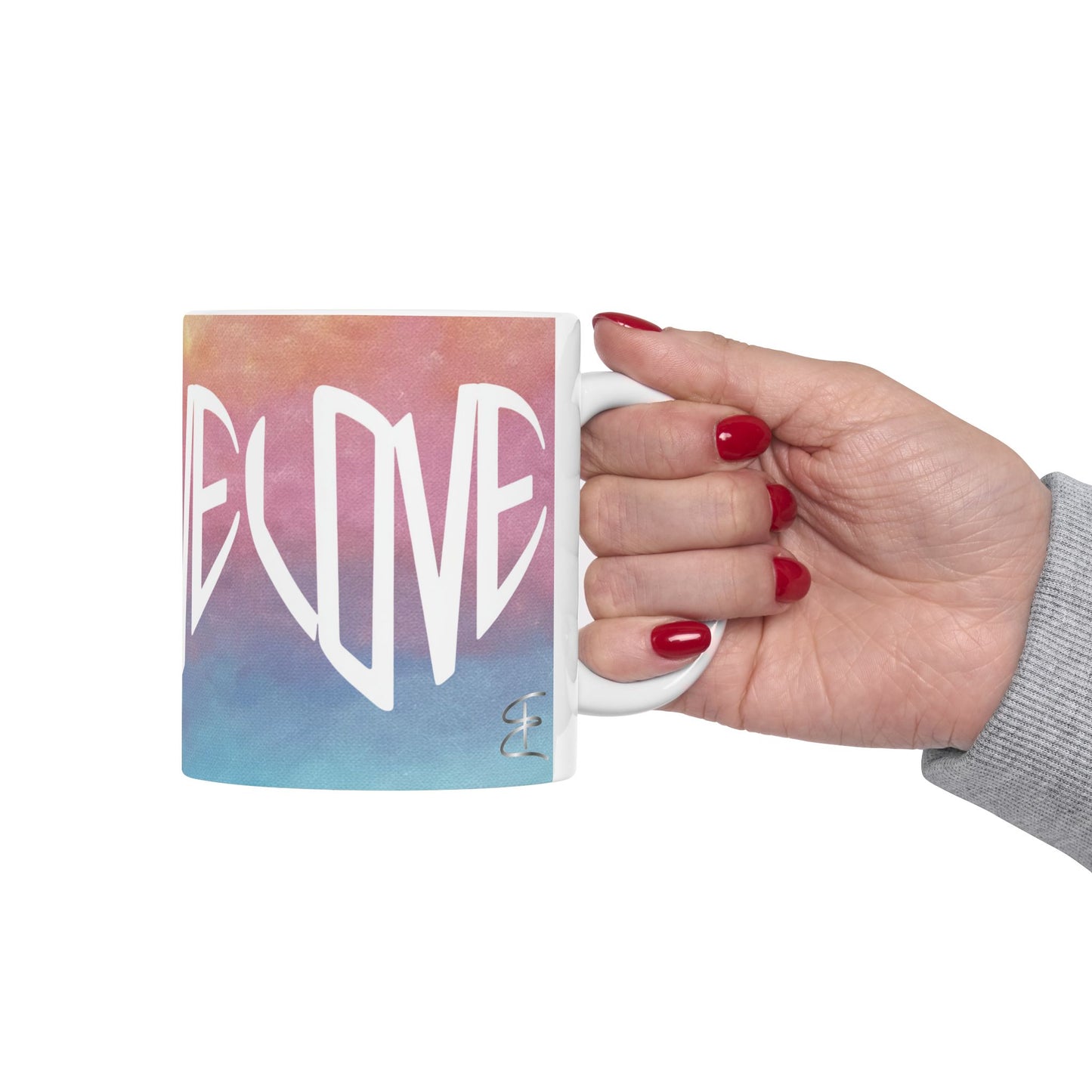 Positive Vibes Gradient Coffee Mug - 11oz & 15oz Ceramic Coffee Cup, Motivational Aesthetic Mug, Unique Gift Idea